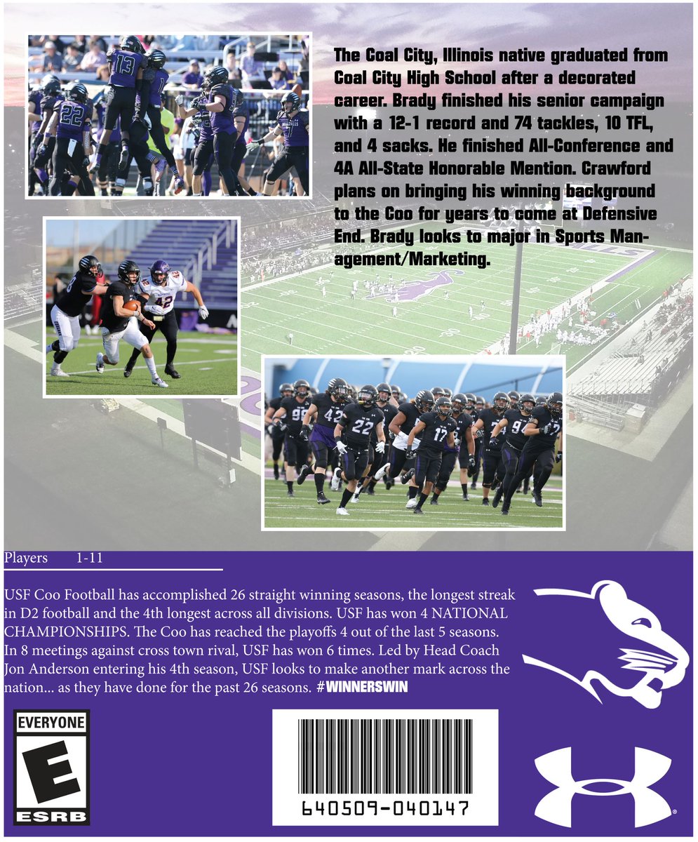 The first Cougar to commit has been bleeding purple since the beginning! We can't wait for this relentless defensive lineman to get on campus and make plays for years to come! Welcome (OFFICIALLY) to the Coo, Brady Crawford (@BradyCraw1) #WinnersWin