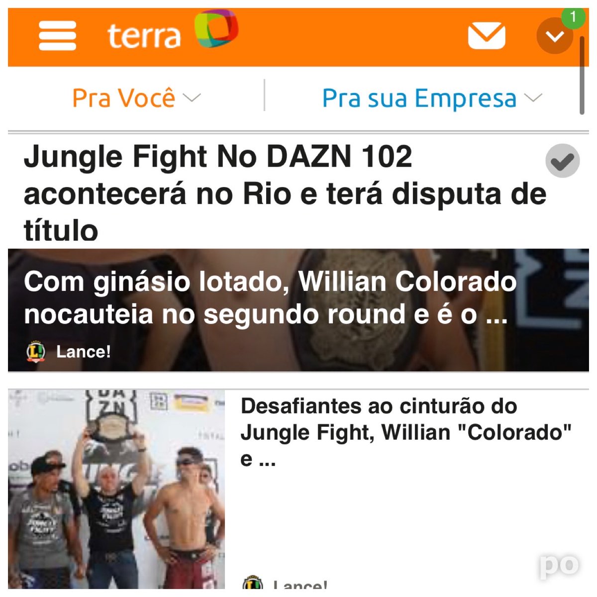 Visibilidade para os Guerreiros da Selva👊🏻 Valeu ⁦@TerraEsportesBR⁩ terra.com.br/esportes/lance…