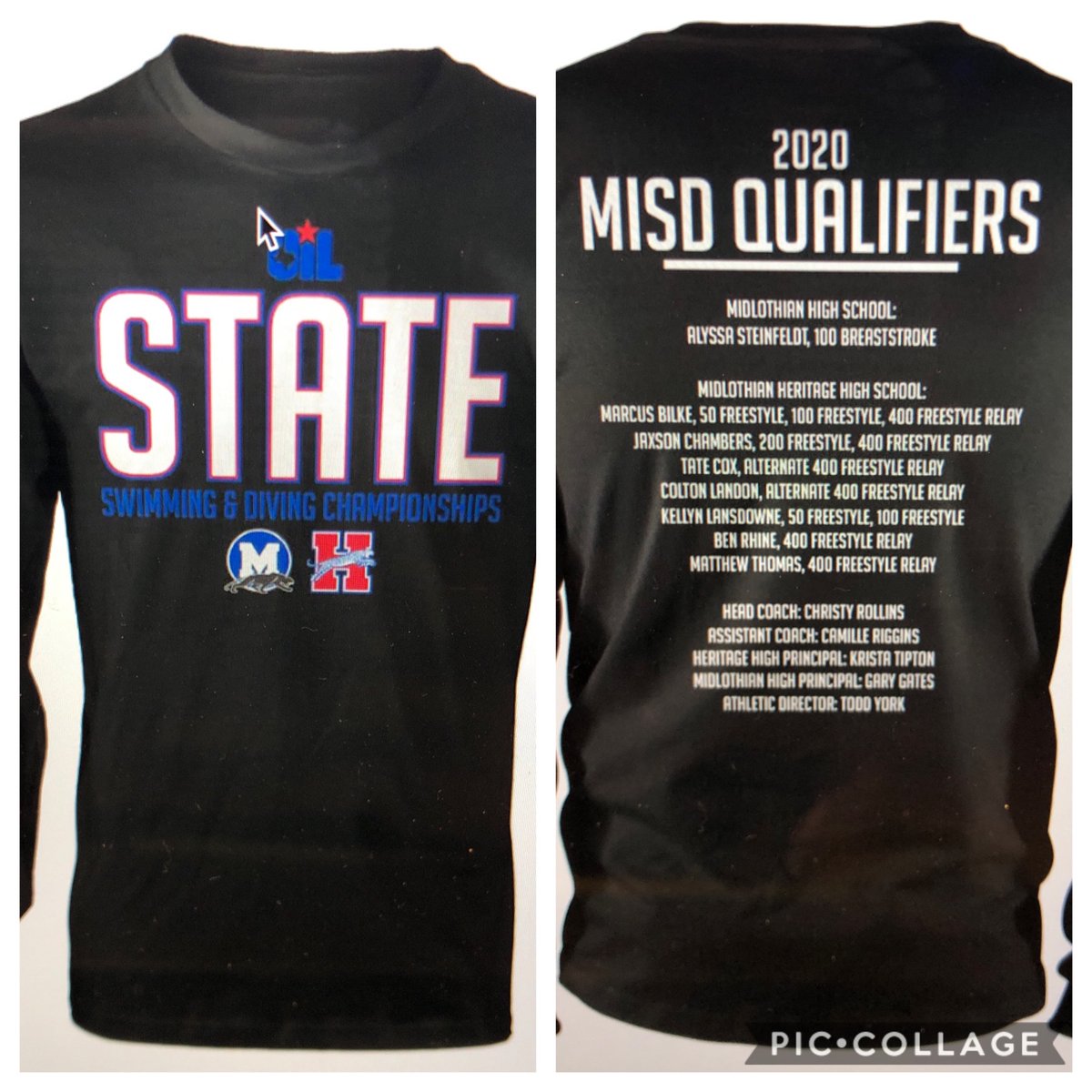 MidlothianSwim's tweet image. MHS Panther Alyssa Steinfeldt is competing at the STATE UIL Swim Meet! Support her and all the MISD Qualifiers- orders due THURSDAY!! rallysportswear.com/customers/cust…