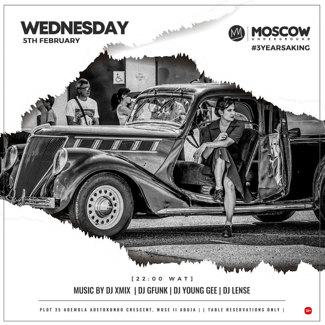 MoscowUnderG's tweet photo. Make Yourself the essence of everything nice, and the midweek rituals will reward Your every stride with the beauties of Life.
Moscow Underground Wednesday!!!
#MoscowUnderground
#3YearsAKing
#Abuja
#TheKingIsHere
#KingsOfTheNorth
#WednesdayNight https://t.co/kBqev8LYID