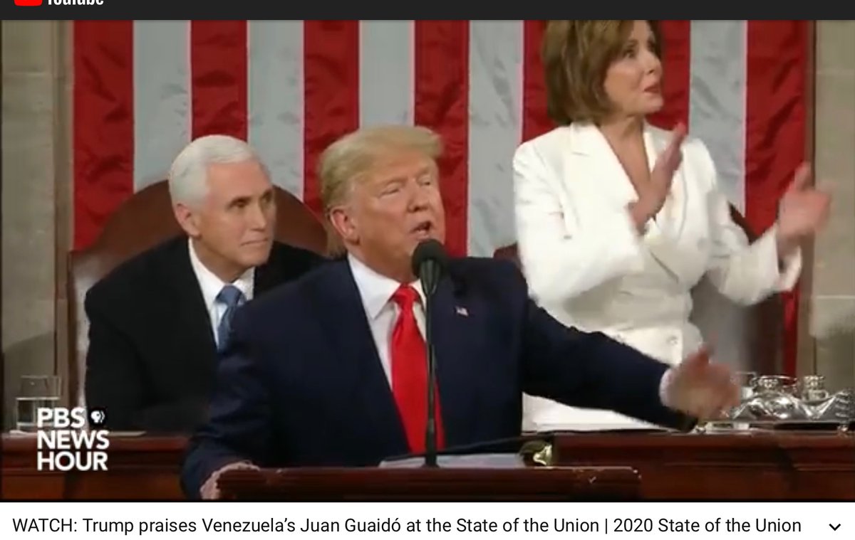 Glenn Greenwald On Twitter It Was Super Impressive How Nancy Pelosi Lept Out Her Chair The Minute Trump Mentioned The True And Legitimate President Of Venezuela Juan Guaido Leaving Mike Pence In