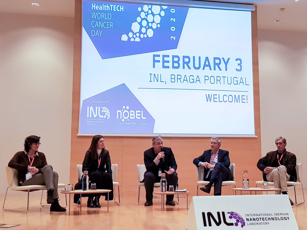NOBEL_Project's tweet photo. Success of the #HealthTech World Cancer Day #Portugal at @INLnano: the audience could discover new #technologies impacting the fight against #cancer thanks to leading experts from research to the clinic.
#HWCD #MedTech #healthcare #innovation #oncology #WorldCancerDay https://t.co/7QtsHULoxE
