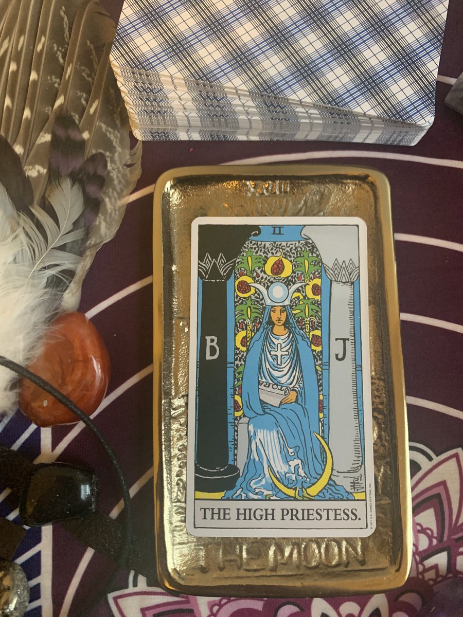 LightAndRooted's tweet photo. We are really being encouraged to tap into our feminine energy this week. The High Priestess card reminds us to trust our intuition. A decision or creative idea may have you conflicted right now. It is important to remember that only you knows what is best for you✨#dailytarot https://t.co/IgKR7VaXtj