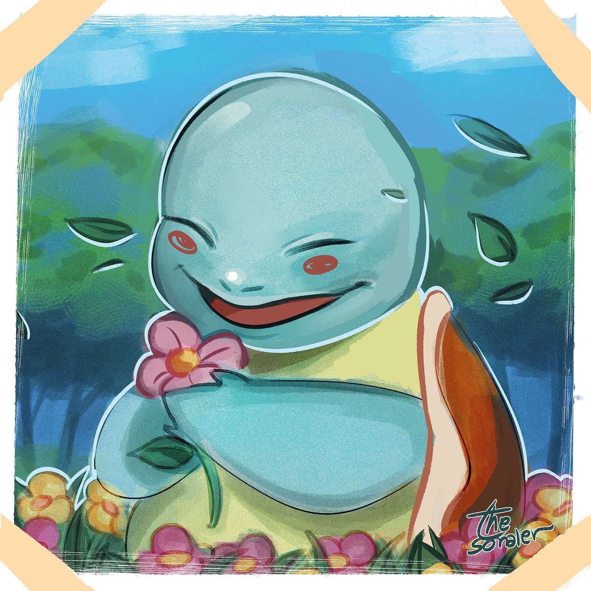 PokemonSemanal's tweet photo. Squirtle de @thesonaler https://t.co/CnYJ5THevU