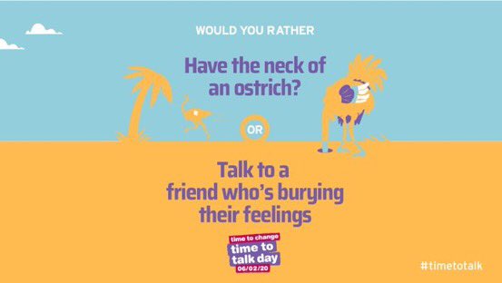Tomorrow is national ‘Time to Talk’ day - up and down the country people will be choosing to talk about mental health.  With 1 in 4 of us experiencing a mental health problem - there’s never been a better time to talk!