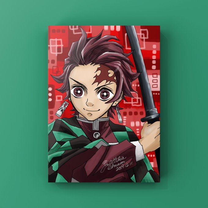 絵描屋さんさんがTwitterに投稿した竈門炭治郎(鬼滅の刃)のイラスト。