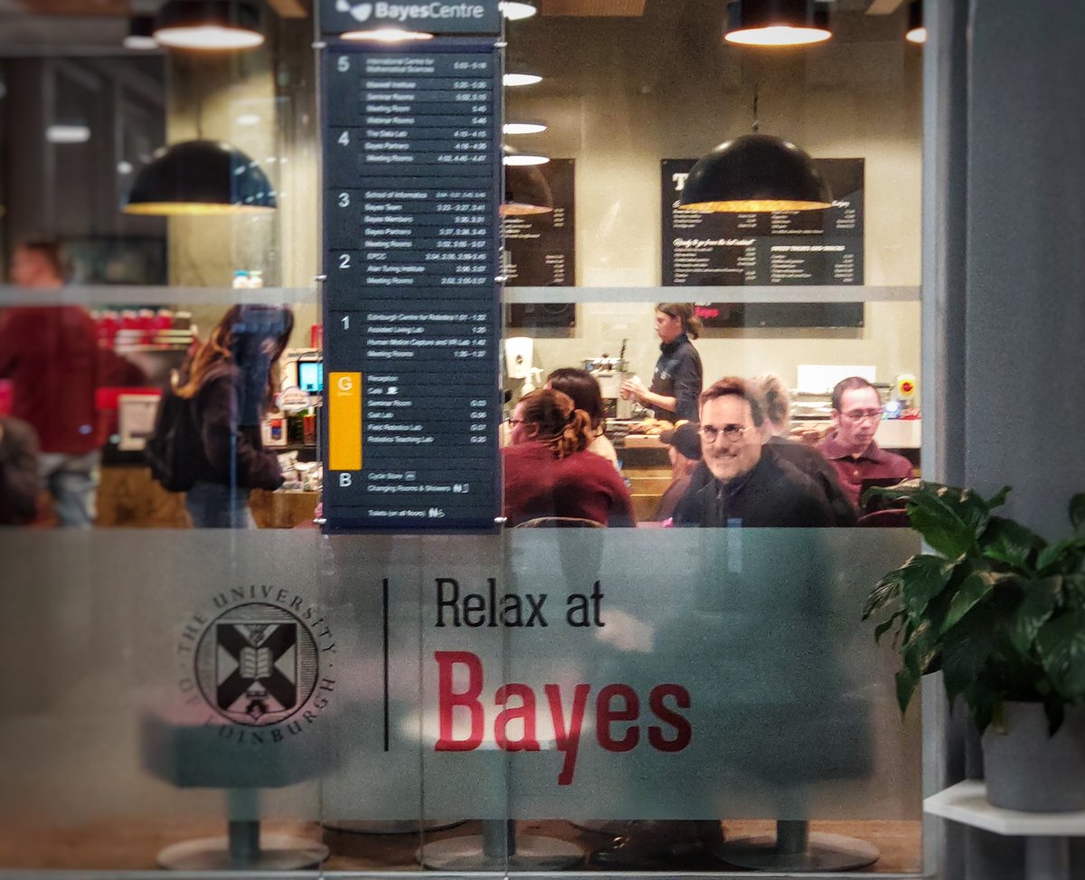 SeriesPeggy's tweet photo. Wonderful to have Renaud Jardri in Edinburgh, giving not one research talk but two, in Informatics and Psychiatry! I thought I'd give the maestro of the circular (Bayesian) inference model a proper tour of the Bayes center ;) https://t.co/oDmpaTRl0g