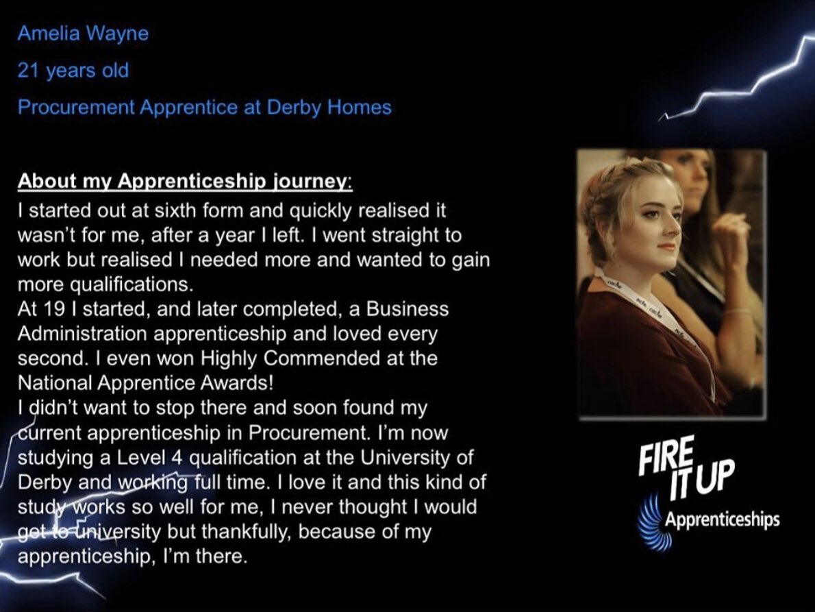 EastMidsAAN's tweet photo. Halfway through #NAW2020 intermediate apprentice of the year 2019 and our D2N2 chair @ameliawayne_ shares her apprenticeship journey ! #FireItUp #EMYAAN https://t.co/9spIgLF1FJ