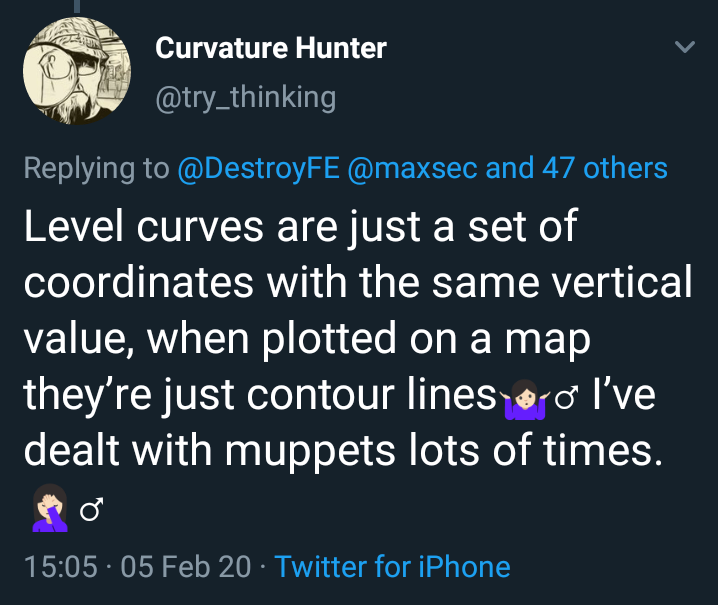 UnCastellsMes's tweet photo. @try_thinking @DestroyFE @maxsec @FlatSlugbrains @tuxlinuxien @badibulgator @twatterfull @doc_lamb @phy_add @KanChristo @LaikaAndYuri @Mcscorpio81 @imkimaaron @AustralisPiper @FLATHORIZON @keigh_see @J5_Project @Kompromat9 @mozzthomas1 @SkyDog_59 @DanielB59756947 @Beeeelzebub888 @DJignyte @AstroYogi101 @citizenscienti3 @doctorbuttons @jameswzegan85 @bigfootRULE @stopAnnoyinDave @itsallflat @SplinterSimba @CollinOctantis @ReadECAM @Shaved_Beav @theathens619 @DenEvigeEtter @Enjoyastogie @kmtildsley @Captainswoop1 @ewilliams66 @darrengsaw @AfrikPinocchio @SimonGr41594862 @FatErnie33 @LogicalReterg @DenzilDamon @QuietlyRiot @FirmamentDome @jlinnation @sfinn80 Thanks for acknowledging #LevelCurves are not only straight lines. https://t.co/XkXashni6Q