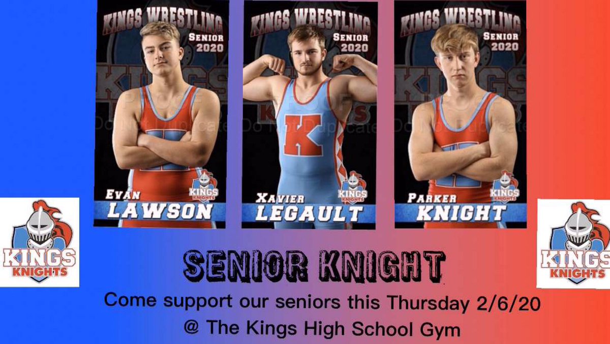 Tomorrow (2/6) 
WRESTLING 🤼‍♀️ SENIOR NIGHT🧓🏻
@ castle gym @ 6
#comeout #supportyourseniors