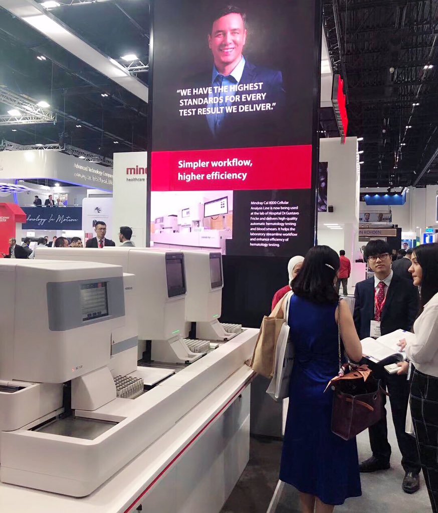 MindrayGlobal's tweet photo. Meet CAL 6000 at #MedlabMiddleEast Mindray booth #Z5 G10! A bench-top cellular analysis line, CAL 6000 delivers reliable automatic hematology testing and blood smears with auto rerun and reflex. The #labXpert Software helps streamline workflow and provide reliable test results. https://t.co/T0xoWNmMWx