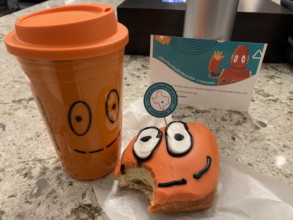 sharodickerson's tweet image. #StartYourDayWithBrainPOP #TCEA2020 @brainpop Starting my morning with Mobi!! 🍩☕️💕🥰