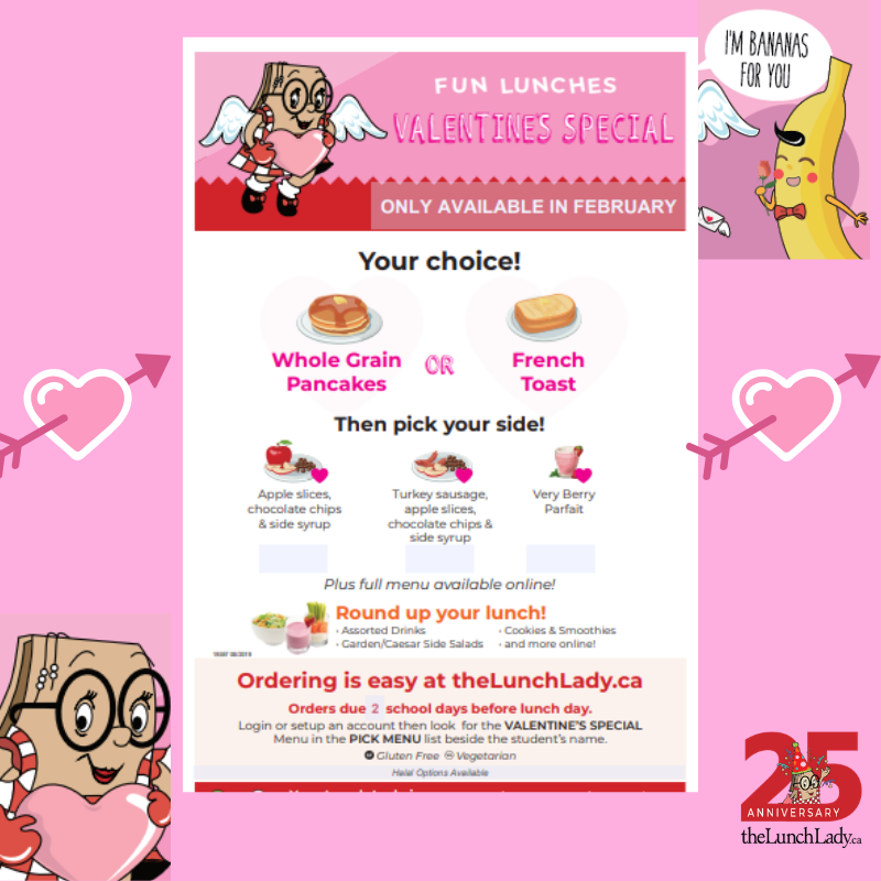LunchLadyGroup's tweet image. Did you order our Valentine's Day lunch yet?  If not, there is still time and it really is a treat for the kids.  Make sure to check now if your school has this menu up online to order.#valentineslunch #funlunch #heartmonth #FebruaryFundraiser