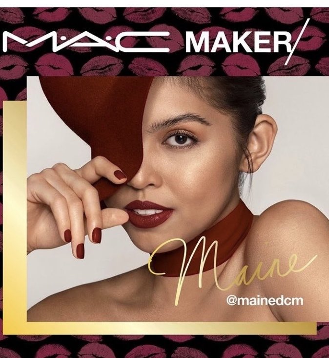 wennzkii's tweet photo. Danda!!!! Yes, panalo ang shade. Bet ko mga beshies! Maglaladlad nko ang ganda ng kulay! Hehehe. Musta mga mainers? How do u find the shade? 
#MaineMendoza @mainedcm 
#MaineForMAC https://t.co/CKZZc7cujp
