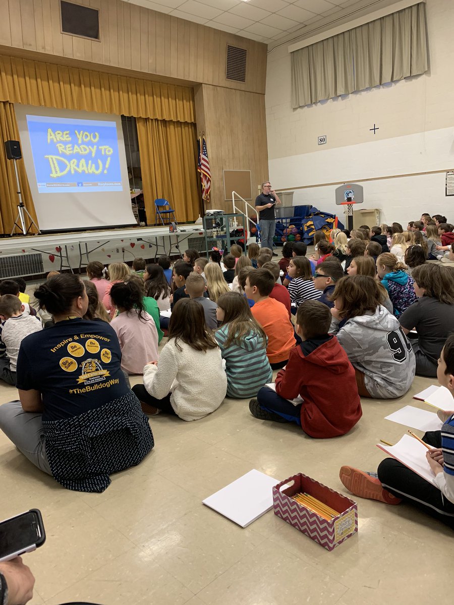 MrsP_3rdGr's tweet photo. @sHarpster99 Thank you for another AMAZING assembly! The kids absolutely loved it! Thank you for fostering a love of drawing, art, and creativity! https://t.co/rg11TBGFth