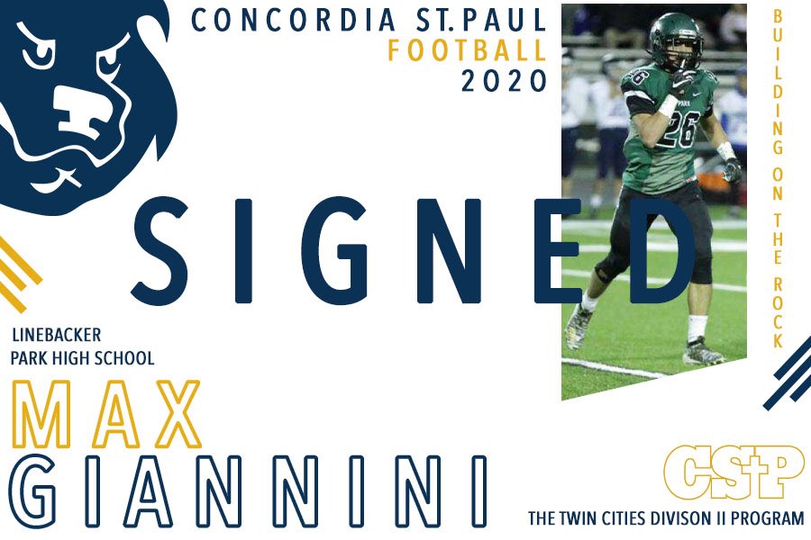 CSP Golden Bears Football (@cspbearsfb) on Twitter photo From Cottage Grove we welcome Max Giannini, a Linebacker from Park High School, to <a href="/CSPBears/">Concordia St. Paul</a> on #NSD20! #Buildin20nTheRock From Cottage Grove we welcome Max Giannini, a Linebacker from Park High School, to <a href="/CSPBears/">Concordia St. Paul</a> on #NSD20! #Buildin20nTheRock