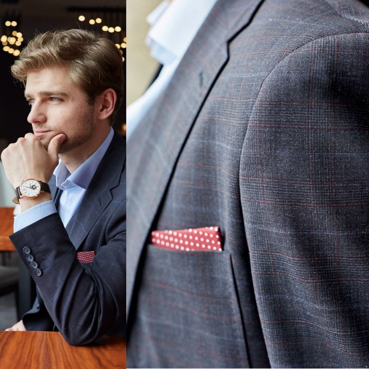 RAClothiers's tweet photo. Grey day? Use a pop of colour to brighten it up! Coppley suits, sports jackets and formal wear how men dress for success! @coppleyLTD @AbbyNews @ACOC @ShopLocalAbby @DowntownAbbyBC #mensfashion #menssuits #coppley #coppleystyle #popofcolor https://t.co/yLHvKHOdE0