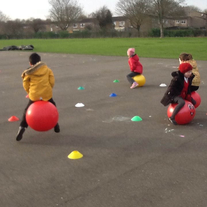 Highlees's tweet photo. Year 2 space hopper racing #70things @ElliotFndtn @hefedacademy #bouncybouncy https://t.co/sHZ8qk5o7j