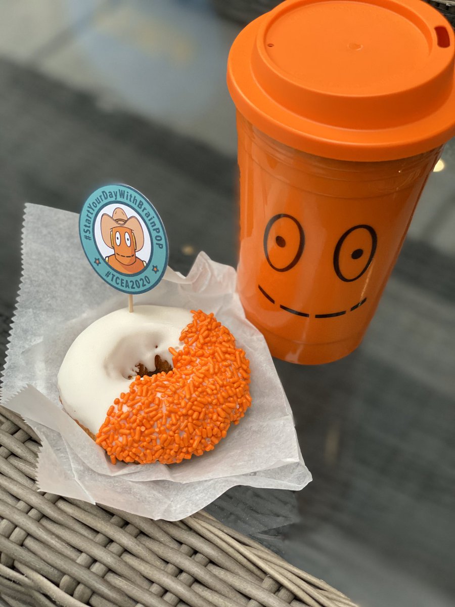 AshleyHiggins87's tweet image. Free donut and coffee! 🧡 #TCEA2020 #StartYourDayWithBrainPOP @brainpop