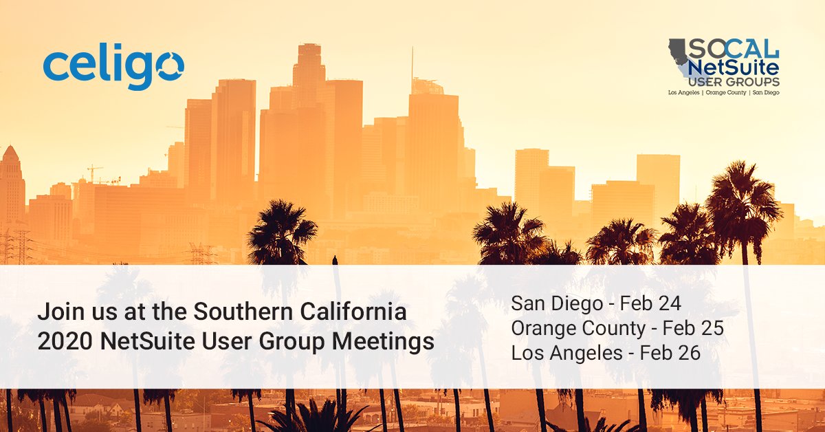 celigoinc's tweet image. Join us to share best practices using @NetSuite at the SoCal NetSuite User Group Meetings hubs.ly/H0mRb3P0 #integrationstartshere