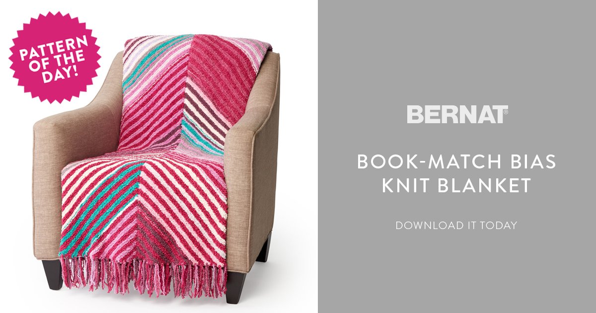 This juicy looking #throw is fresh, modern, and fun to #knit in self-striping #yarn!
Get the pattern of the day: bit.ly/2OuAF1s
#BernatBlanketBreezy