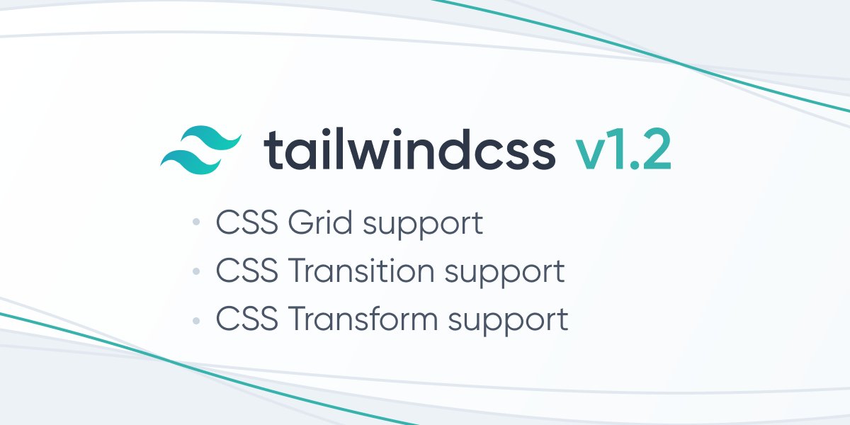 adamwathan's tweet image. 🚀 Tailwind CSS v1.2.0 is now available!
Includes support for CSS Grid, transitions, transforms, and tons more 😍
Check out the release notes for all of the details:
github.com/tailwindcss/ta…
Docs are updated too!