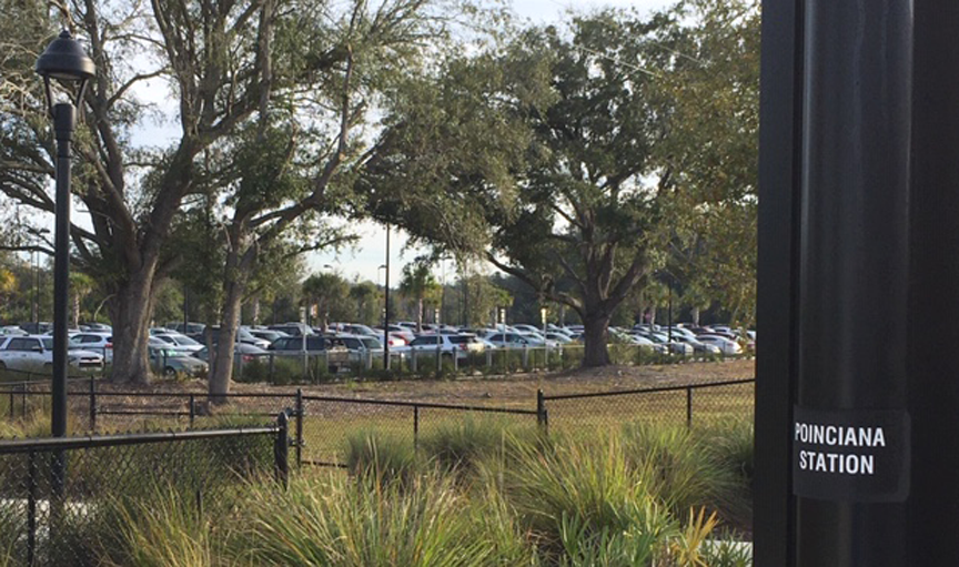 Impressive to see the filled #SunRail parking lot in #Poinciana
