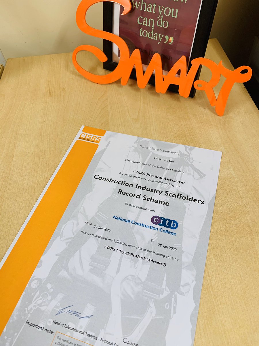 SmartScaffold's tweet image. Congratulations Pete on completion of the CISRS Advanced skills assessment #investinginouremployees #CITBFunding @CITB_UK