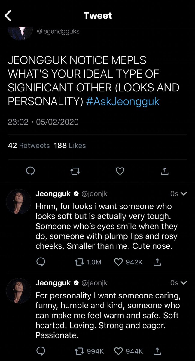 ggukminies's tweet photo. jikook au in which rapper jeon jeongguk does an “#askjeongguk” game on twitter and gets asked about his ideal type of partner &amp; super fan tae jokingly sends a pic of his best friend jimin not expecting jungkook’s responds to him https://t.co/jLMJE2L48P