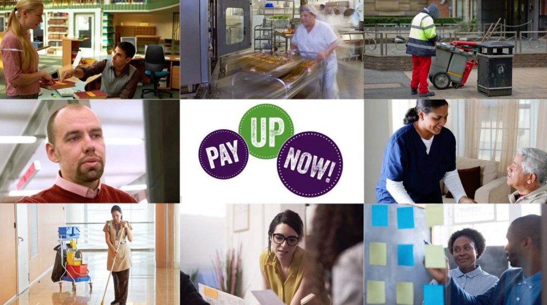 Local government workers - pay up now campaign