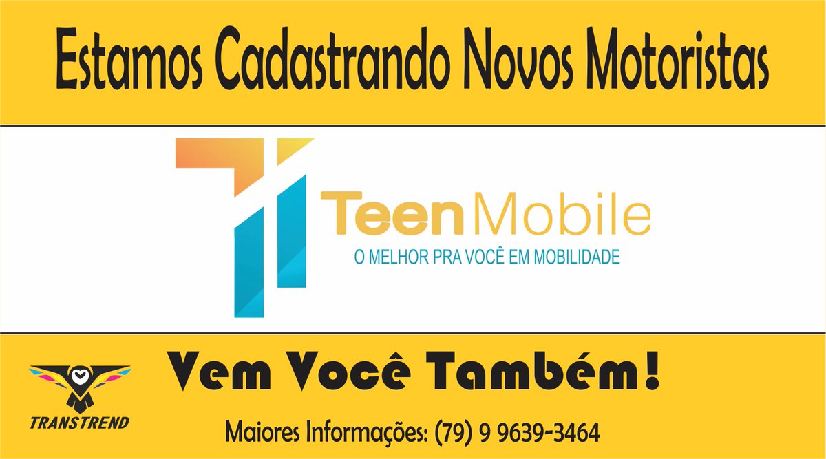 melo_digital's tweet photo. A TEEN MOBILE está abrindo novos cadastros para a cidade de Estância.

Maiores informações: (79) 9 9639-3464

Seja um novo motorista TEEN MOBILE e ganhe dinheiro dirigindo com segurança e satisfação. https://t.co/o7CGMwcg2z