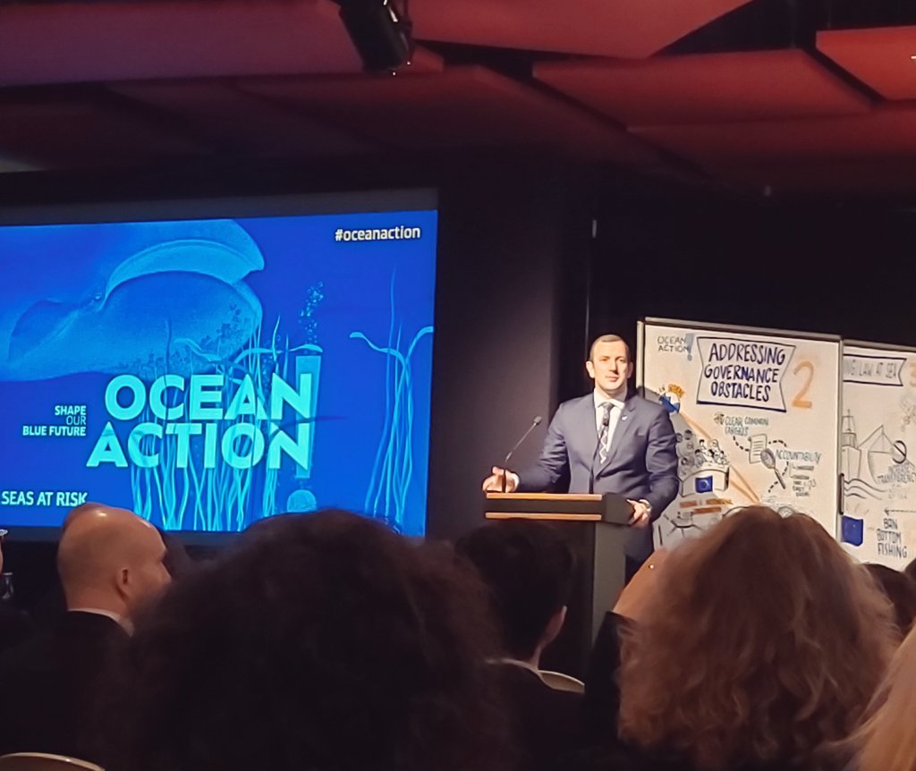 At #OceanAction, Commissioner @VSinkevicius highlights the important role of oceans under the #EuropeanGreenDeal. 
In 2022, @EU_MARE will prepare report on functioning of the #CommonFisheriesPolicy.