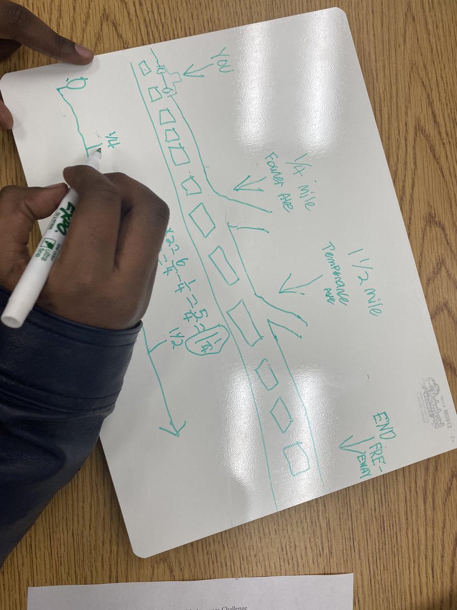 PBell_EdS's tweet photo. How far is Fowler Ave from Temperance Ave? Temperance from the End of the Freeway. What does this look like? Representation is everything! So many different models! #MakingMathWORK ⚙️ @SLLewisES #WeRiseTogetherSLLES https://t.co/uswhcAbwzD