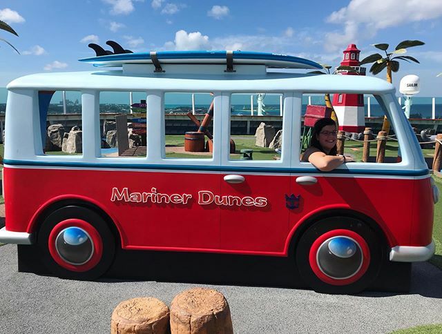 ParoDeeJay's tweet photo. Beep beep... who got the keys to the jeep... We just played nine holes on the cutest mini-golf course!! :D #MarinerOfTheSeas #MarinerDunes #RoyalCaribbean #ComeSeek #Outsiding @royalcaribbean https://t.co/UWlFTIeqiJ