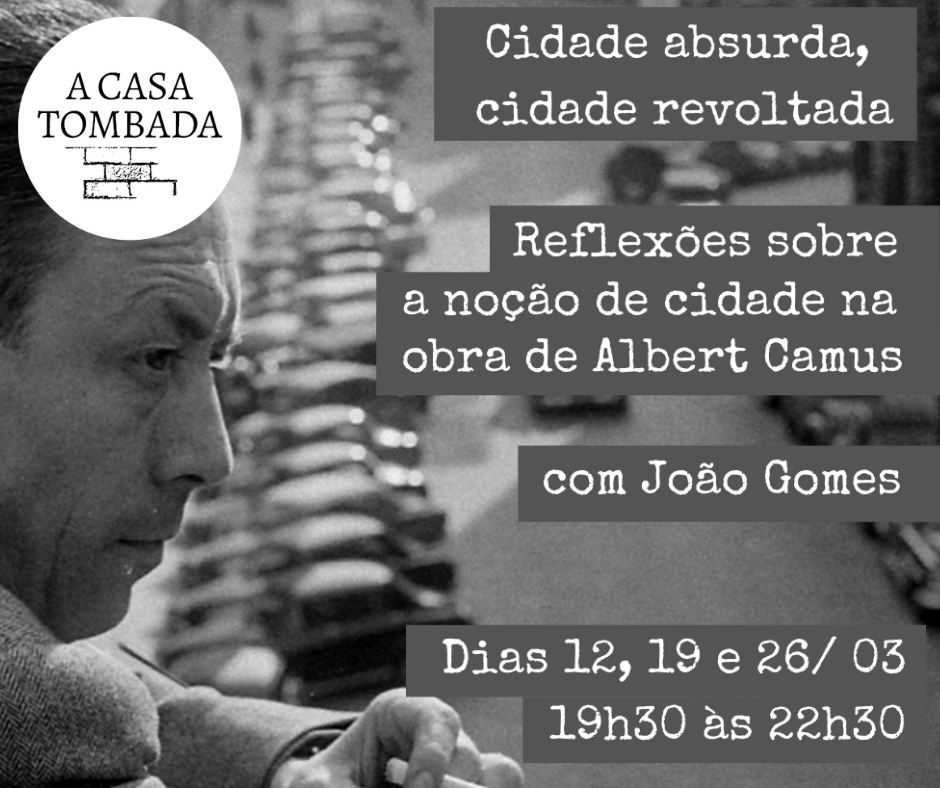ATombada's tweet photo. O curso propõe uma descrição da e uma reflexão sobre a noção de cidade na obra de Albert Camus. 
Inscreva-se: https://t.co/qDeeqpRyf1 https://t.co/JeLvXKcP4X