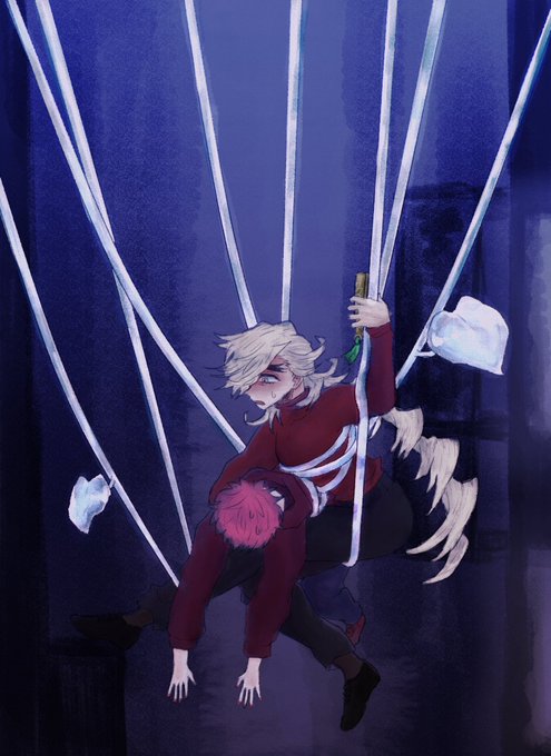 ❄️むむこさんがTwitterに投稿した童磨(鬼滅の刃)のイラスト。