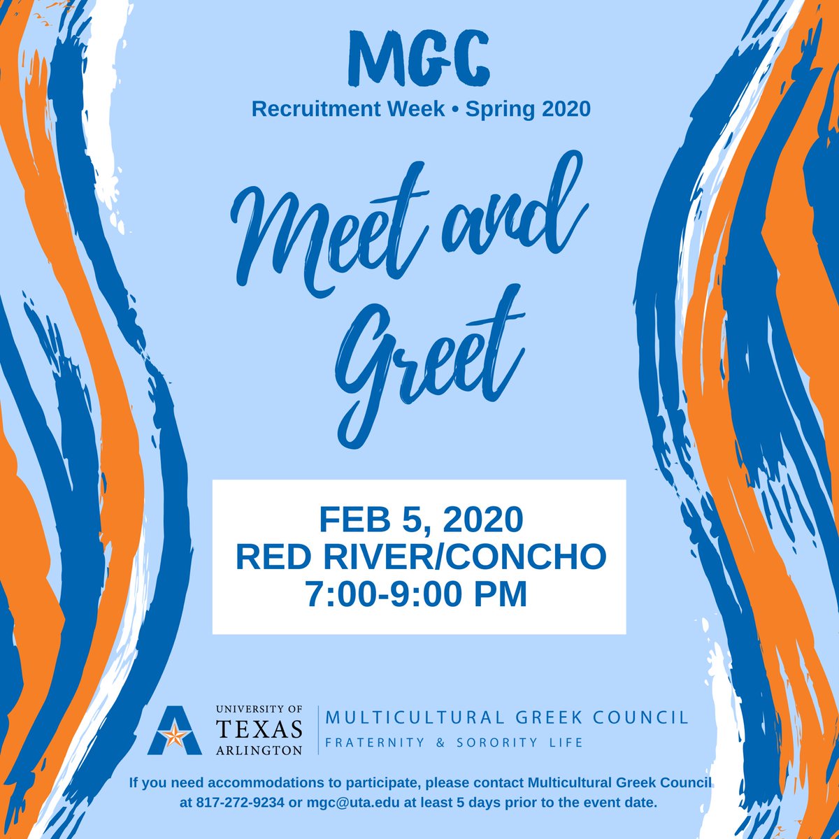 It’s Meet &amp; Greet Day!!! Make sure to stop by and get an inside look at our MGC orgs here at UTA! 💫 
Reminder: this event is MANDATORY if you would like to join one of UTA’s MGC organizations.