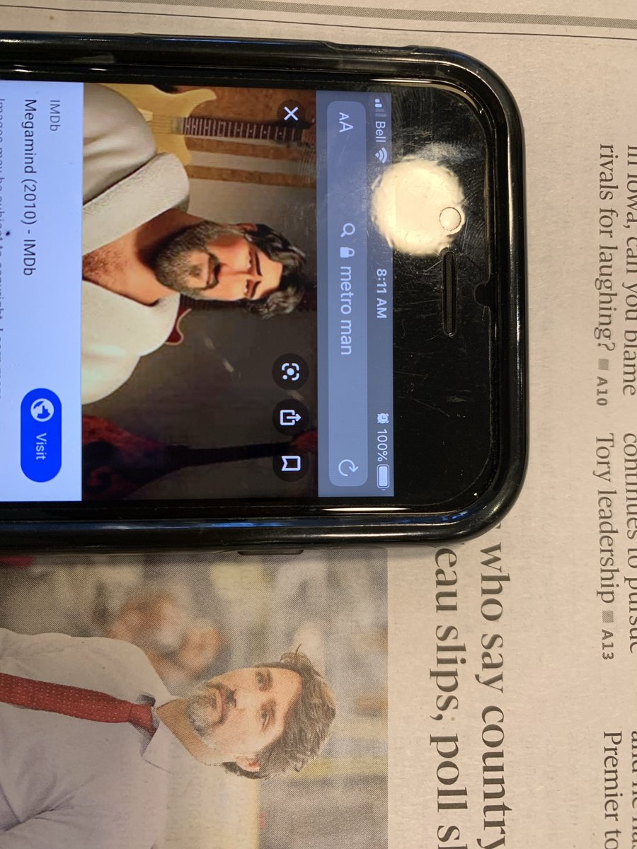 CMurumets's tweet photo. This is quite funny.  Our 14 year old son realized @JustinTrudeau has a shocking resemblance to Metroman. https://t.co/v5ZHG8qFEE