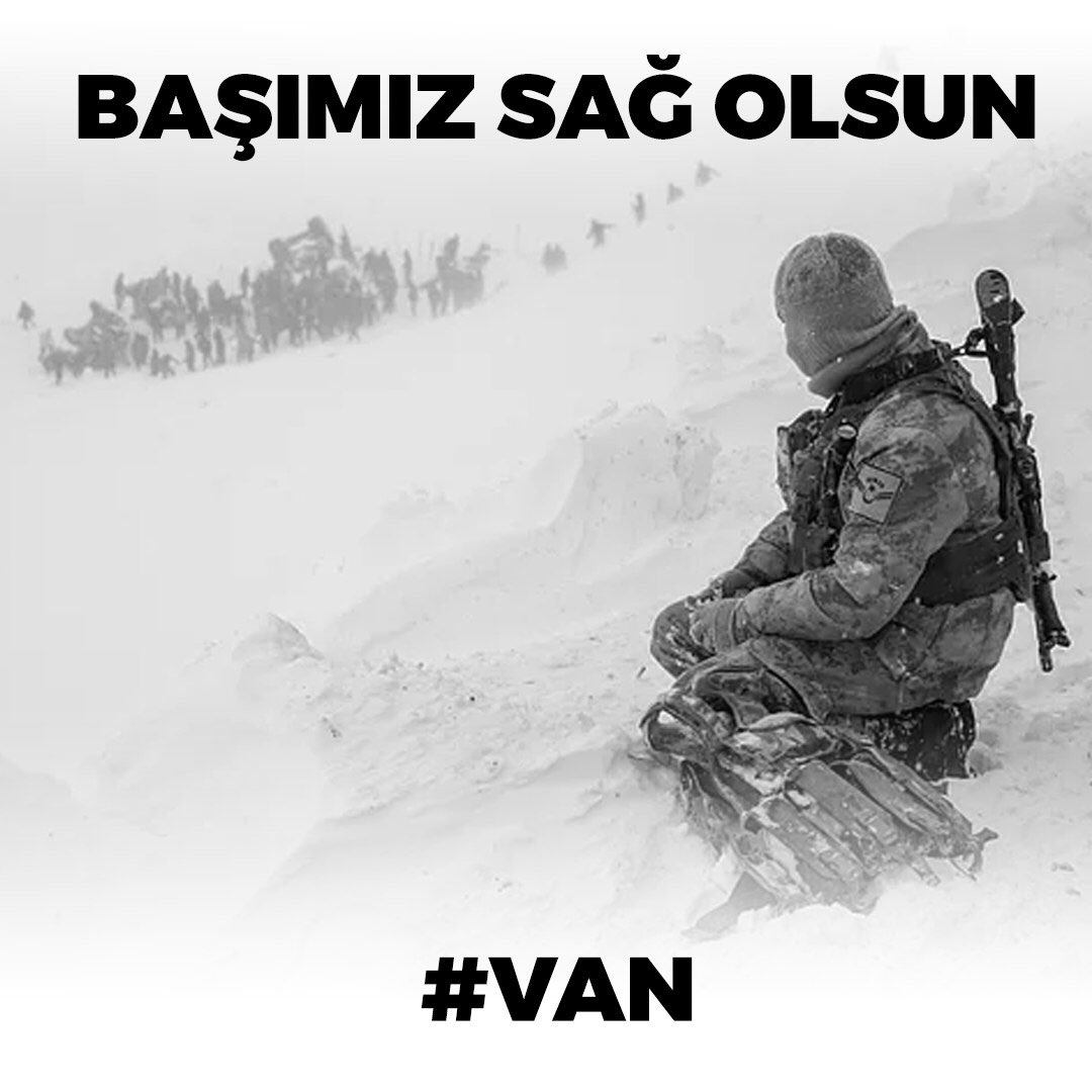 Van Bahçesaray'da çığ düşmesi sonucu şehit olan mehmetçiklerimize, itfaiyecilerimize, korucularımıza ve vatandaşlarımıza Allah'tan rahmet, ailelerine ve aziz milletimize baş sağlığı dilerim. Yaralı vatandaşlarımıza acil şifalar diler, ailelerine sabır diliyorum.