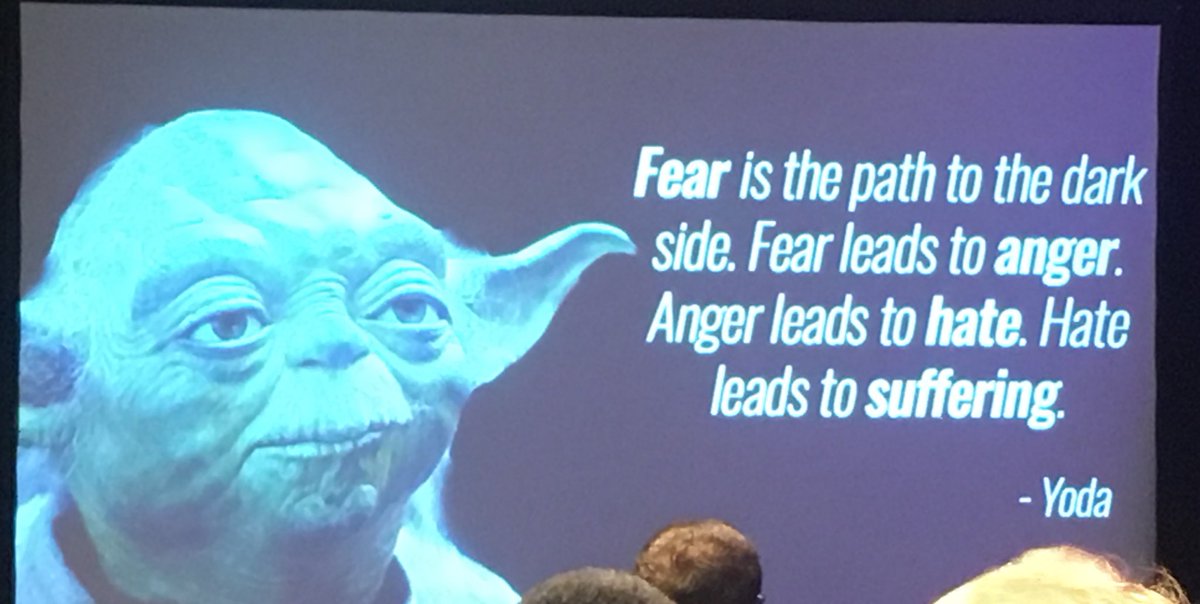 AngWWells's tweet photo. My kind of work conference: when #CX meets Yoda... now if it was just Baby Yoda - ha! #CCOUSA https://t.co/NU0eWgAHAm