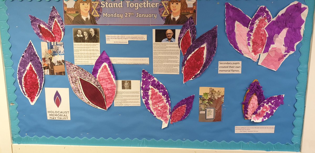 The excellent work pupils at @VenturersAc  have done for Holocaust Memorial Day @HMD_UK  #HolocaustMemorialDay #asd #whereeverythingispossible #hmd2020