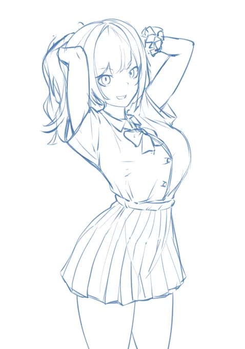 顔を手癖で描てみた。このままの印象で出来上がって欲しい… 