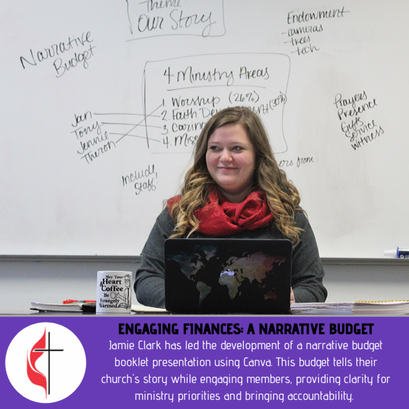 inumconference's tweet photo. Join us in congratulating Jamie Clark and her team on being recognized by #ResourceUMC for designing a fresh and engaging narrative budget report to help showcase the passions and goals of the congregation at Aldersgate United Methodist Church. https://t.co/xKmEPUEqYA #UMCOM https://t.co/vzqmRDU9f2