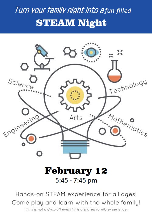 Sau40Schools's tweet photo. What: 2020 STEAM Night | When: Feb. 12th 5:45-7:45 pm Where: Milford High School | Who: All 2nd-8th graders
Register ASAP before the event fills: https://t.co/C74xoDZLRd #steamnight #hellomilford #milfordnh https://t.co/DoUCr4ndvn