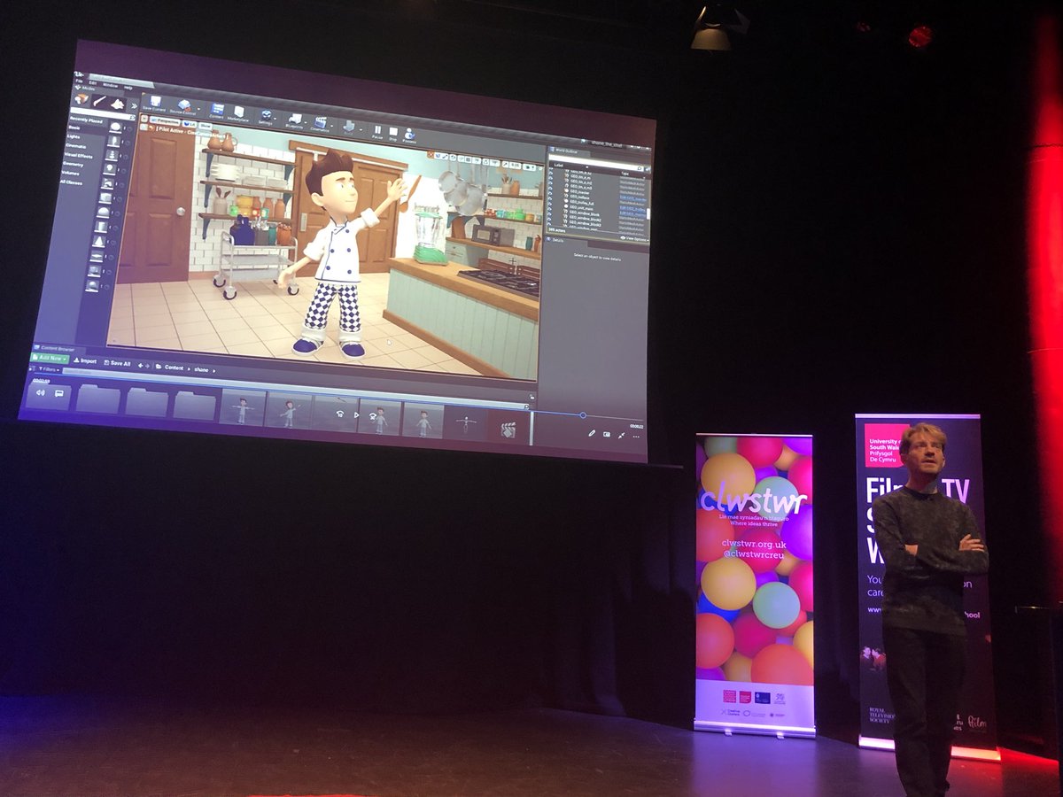 ruthamcelroy's tweet photo. At #ScreenFutures @uswcreative hearing how @ClwstwrCreu gave space to test,refine &simplify workflow say @ClothCatAnim Fascinating insights into efficiency gains in workflow allowing for efficient multilingual animation @ahrcpress https://t.co/gtt0jEVImt