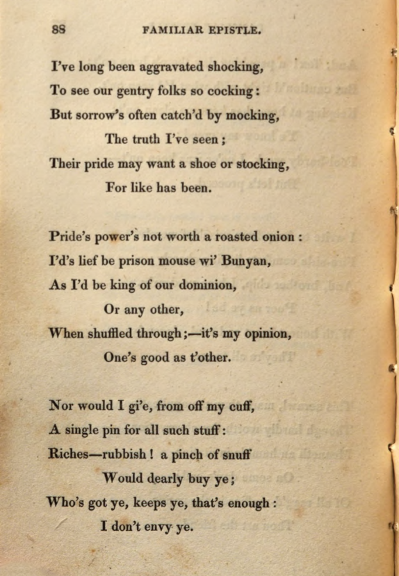 JohnClareSoc's tweet photo. Todays #PoemsDescriptive2020 is 'Familiar Epistle, To A Friend'. Clare showing his reading of Burns here, and mixing humour with social critique. C was "charm'd with the Manner of Expressing his home spun thoughts" in Burns' poetry and this is his own attempt at an "Imitation" https://t.co/GohG4KupMW