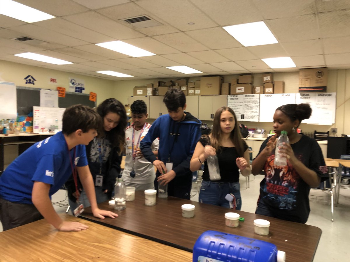 PBL plastics lab with @YEAfrog what dissolves in water what doesn’t...Plastics!! <a href="/reimagine_bcps/">Reimagining Middle Schools BCPS</a> <a href="/RMSnationap/">Raider Nation #1</a> @rms_intern