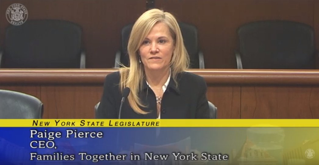 Families Together in NYS on Twitter: "Our CEO Paige Pierce representing the  family and youth voice at the Joint Mental Hygiene Budget Hearing this  week! Check it out! #HealthyMindsHealthyKids #3for5 #EnforceParityNOW  https://t.co/Jdzqj1Ebuv