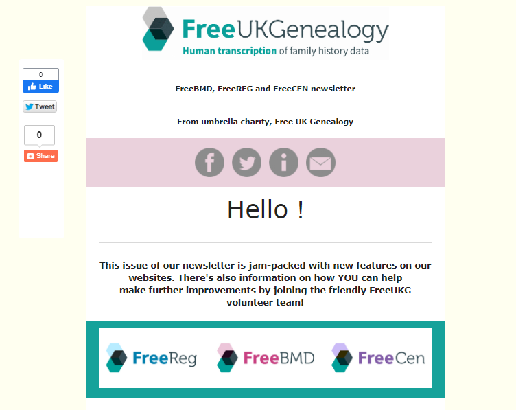 FreeUKGen's tweet photo. Our latest newsletter reveals a host of new features on #FreeCEN & #FreeREG. Read all about them here: https://t.co/0UX3EYyfQ6 and let us know below if you'd already spotted them! If you've used them, tell us what you think... https://t.co/XDpCa4Gud8