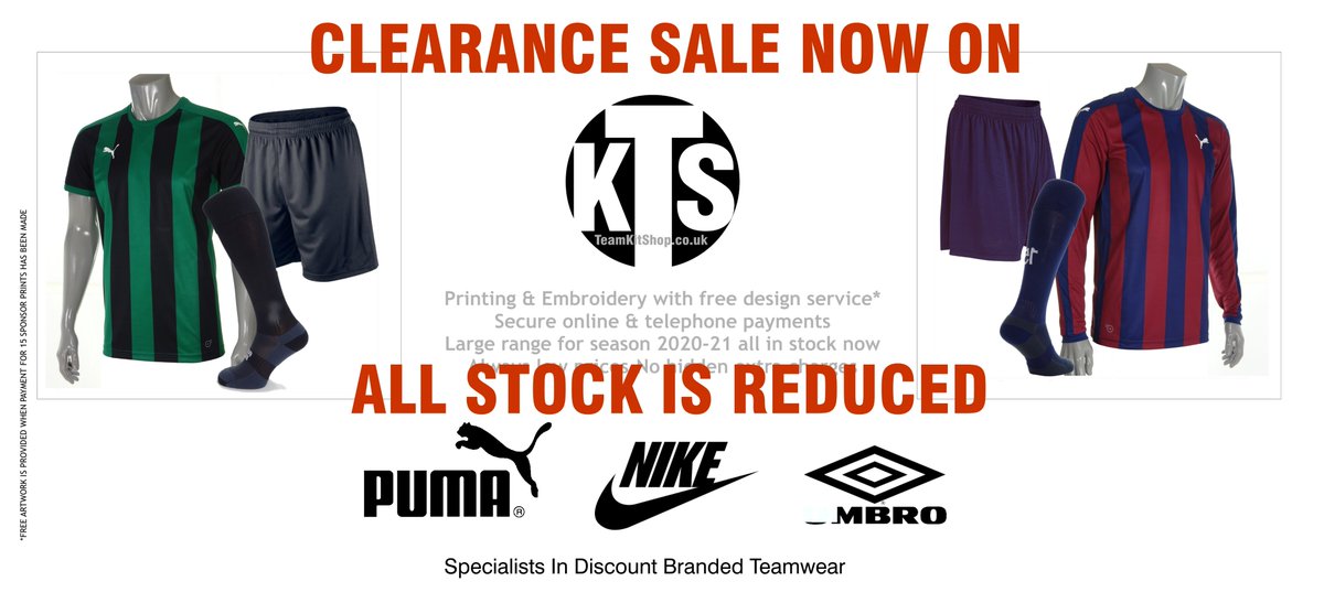 TeamKitShop's tweet photo. Our Teamwear Sale Continues Until End Feb 2020.......
#teamkitshop https://t.co/4Qzo5HuNlo